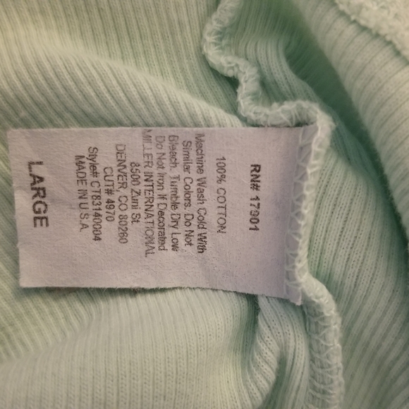 Cruel Girl Mint Green Ribbed Tank Top - L - Picture 6 of 9